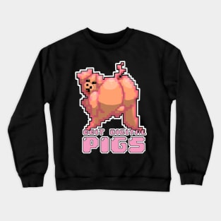 8 bit digital pigs Crewneck Sweatshirt